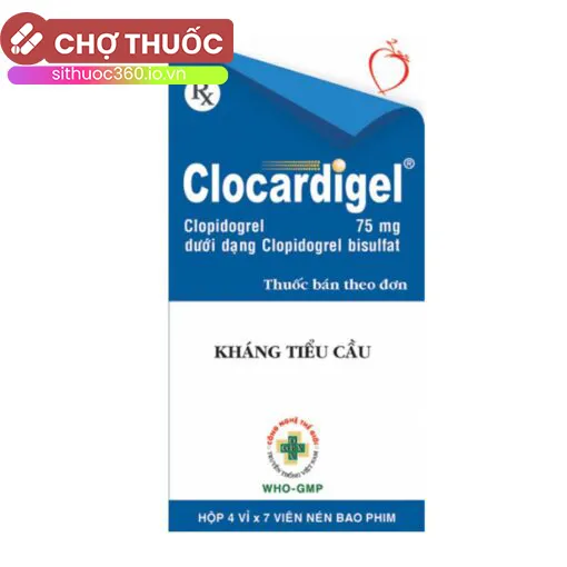 Clocardigel 75mg (Hộp 28 viên)