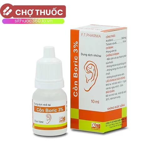 Cồn Boric 3% F.T.Pharma