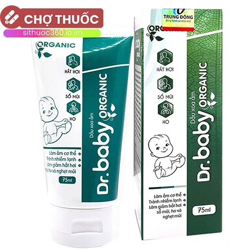Dầu xoa ấm Dr.Baby Organic