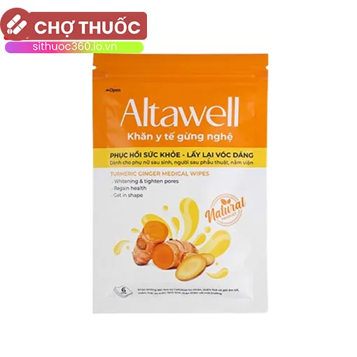 Khăn y tế gừng nghệ Altawell