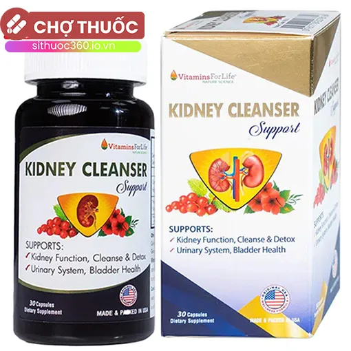 Kidney Cleanser Support Vitamins For Life (hộp 30 viên)
