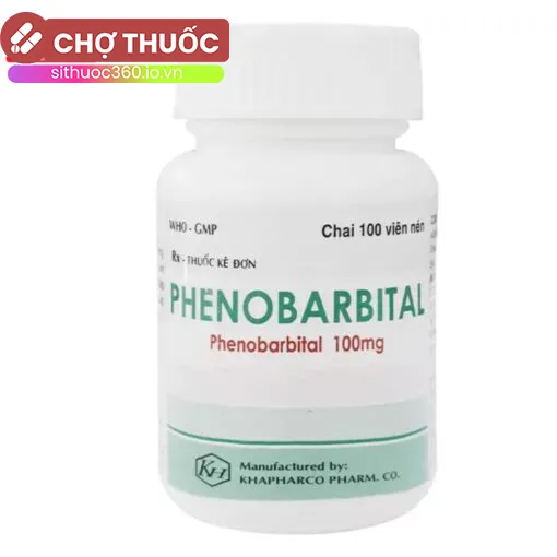 Phenobarbital 100mg Khapharco lọ 100 viên