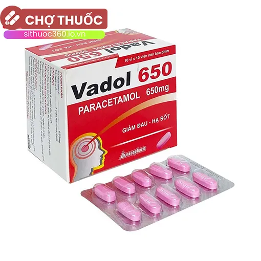 Vadol 650 (Viên nén bao phim)