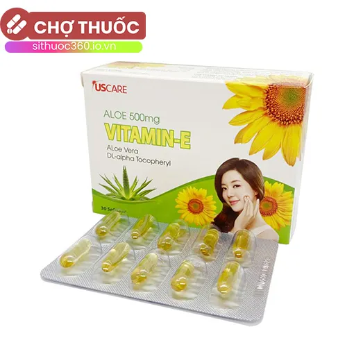 Vitamin E Lô Hội Aloe Vera 500mg
